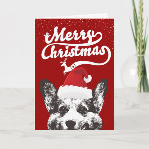 Corgi Clause Merry Christmas Red Holiday