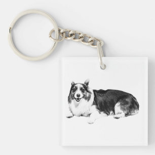 Corgi Close Companion Key Ring