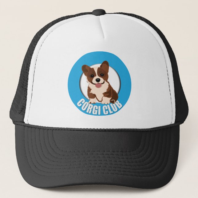 Corgi club trucker hat (Front)