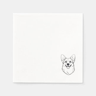 Corgi Cocktail Napkin