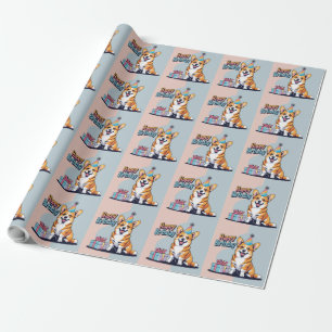 Corgi Colourful Wrapping Paper