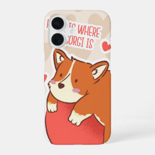 Corgi Comfort Zone Home is Where My Dog iPhone 16 Case