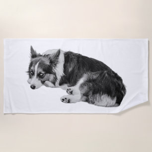 Corgi Companion for Sunny Days Beach Towel