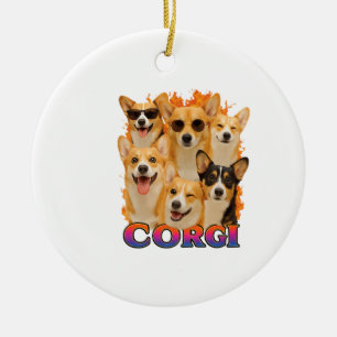 Corgi Copy Ceramic Ornament