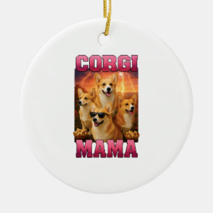 Corgi Copy Copy Ceramic Ornament