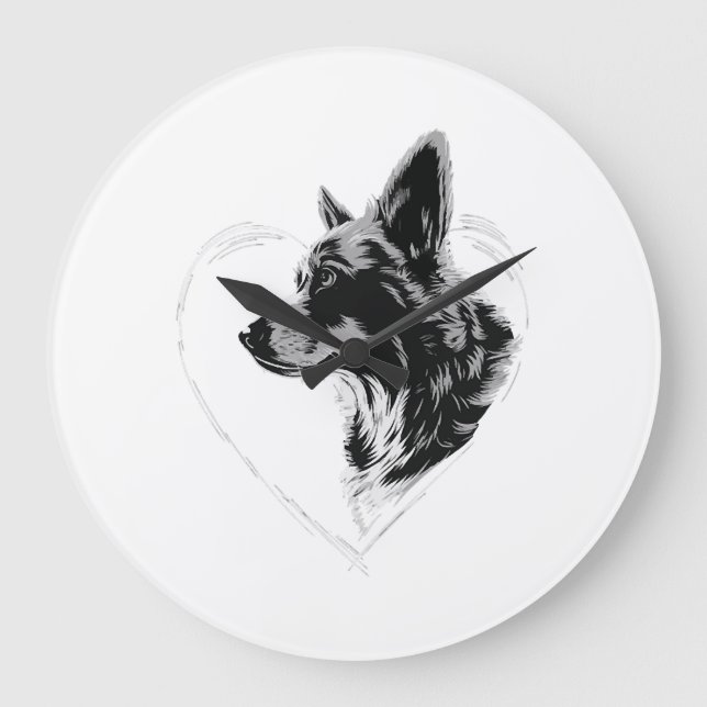 Corgi Copy Copy Copy Copy Large Clock (Front)