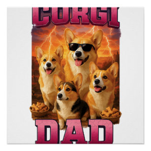 Corgi Copy Copy Copy Poster