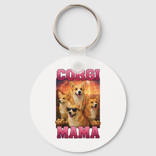 Corgi Copy Copy Key Ring (Front)