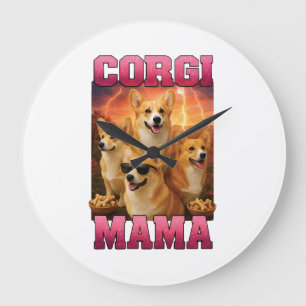 Corgi Copy Copy Large Clock