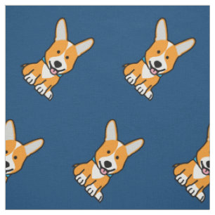 Corgi Corgis dog puppy doggy happy Pembroke Welsh Fabric