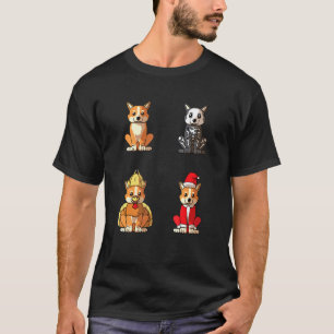 Corgi Costume Halloween Christmas Thanksgiving T-Shirt