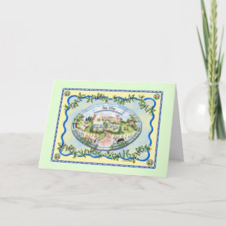 Corgi Cottage Greeting Card