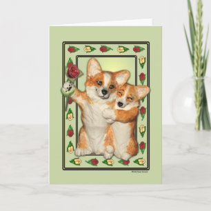 Corgi Couple Greeting Card