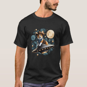 Corgi Cowboy Cowgirl Western Country Riding UFO St T-Shirt