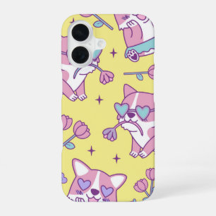 Corgi Cupid Love Letters & Locks iPhone 16 Case