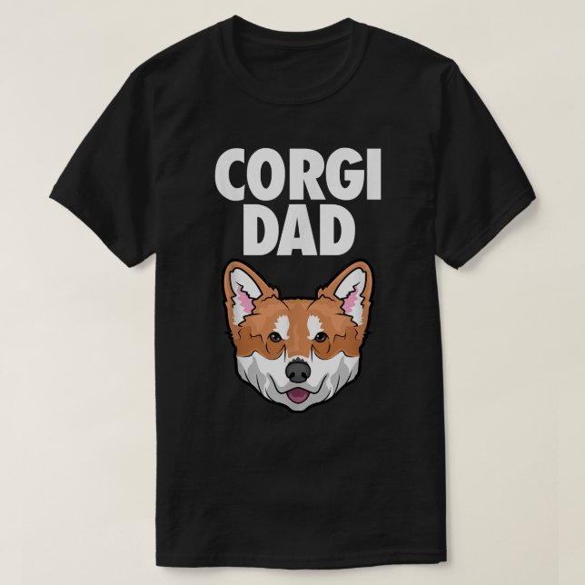 Corgi Dad Dog Face  T-Shirt (Design Front)