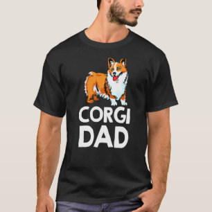 Corgi Dad For Puppy Dog Owner Men Daddy Papa T-Shirt