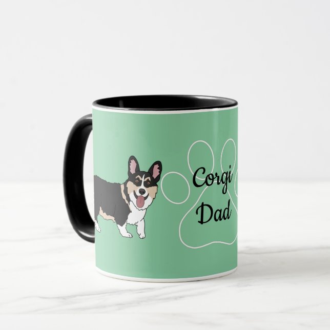 Corgi Dad Mug (Front Left)