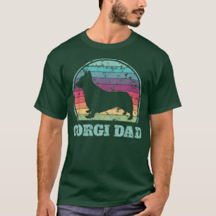 Corgi Dad Rainbow Welsh Corgi Puppy Dog Owner Paw T-Shirt