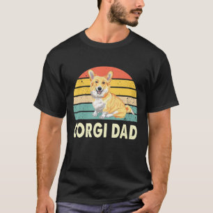 Corgi Dad Retro Vintage Corgi Dad Fathers Day T-Shirt
