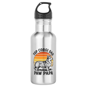Corgi Dad Shirt Vintage Sunset Dog Papa Gift_1 532 Ml Water Bottle