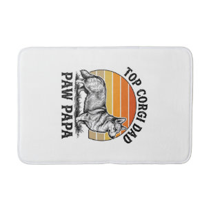 Corgi Dad Shirt Vintage Sunset Dog Papa Gift_1 Bath Mat