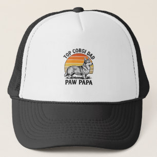 Corgi Dad Shirt Vintage Sunset Dog Papa Gift_1 Trucker Hat