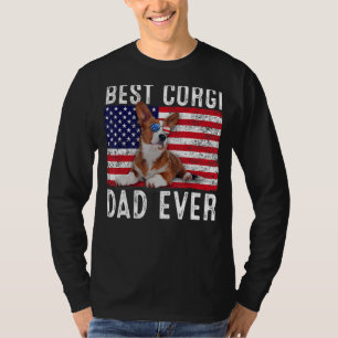Corgi Dad Usa American Flag Corgi Dog Owner 1 T-Shirt