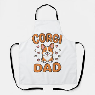 Corgi Dad Vintage Engraving Dog Lover Shirt_1 Apron
