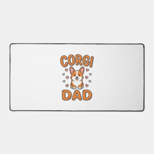Corgi Dad Vintage Engraving Dog Lover Shirt_1 Desk Mat