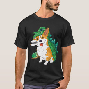 Corgi Dinosaur Dragon Costume Dog Halloween T-Shirt