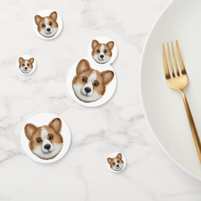 Corgi Dog 3D Inspired Confetti (Group)