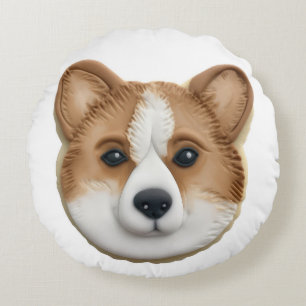 Corgi Dog 3D Inspired Round Cushion