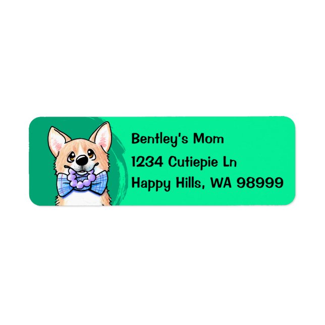 Corgi Dog Address Labels (Front)