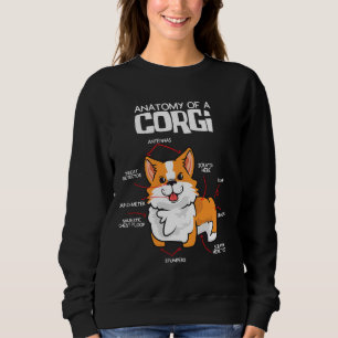 Corgi Dog Anatomy Of The Corgi Sweatshirt