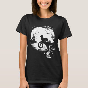 Corgi Dog and Moon Halloween Costume Dog Lover T-Shirt
