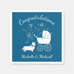 Corgi Dog Baby Shower Puppy Napkin