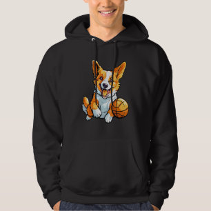 Corgi Dog Basketball Funny for Corgi Lovers and Ow Hoodie