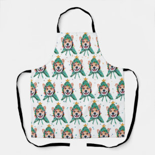Corgi Dog Breed Christmas Apron