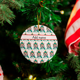 Corgi Dog Breed Christmas Ceramic Ornament