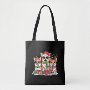 Corgi Dog Christmas Mum Dog Lover Holiday Gift Tote Bag
