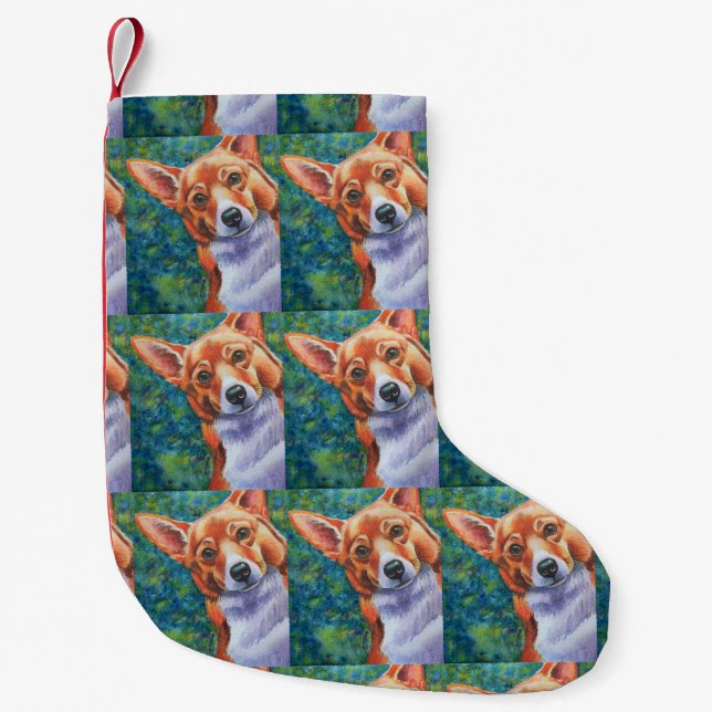 Corgi Dog Christmas Stocking (Front)