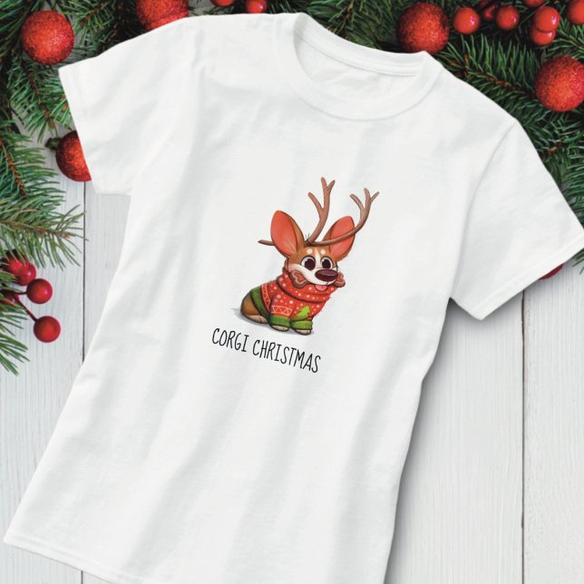 Corgi Dog Christmas T-Shirt (Creator Uploaded)