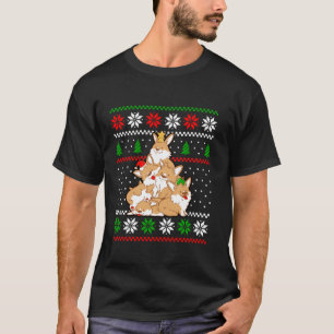Corgi Dog Christmas Tree Animals Lover Funny Xmas T-Shirt