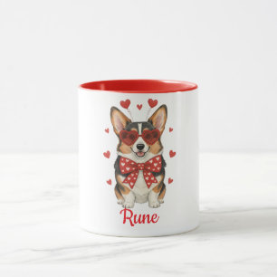 Corgi dog coffee mug happy Valentine's Day 2026