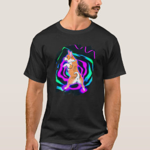 Corgi Dog Dancing Retro Breakdancing Dance Dancer T-Shirt