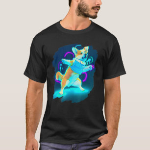 Corgi Dog Dancing Retro Breakdancing Dance Dancer  T-Shirt