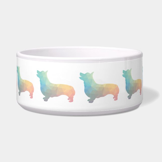 Corgi Dog Geometric Pattern Silhouette Pastel (Front)