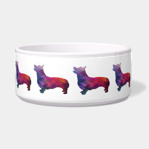 Corgi Dog Geometric Pattern Silhouette Purple
