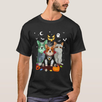 Corgi Dog Ghost Witch Pumpkin Halloween Costume Do T-Shirt